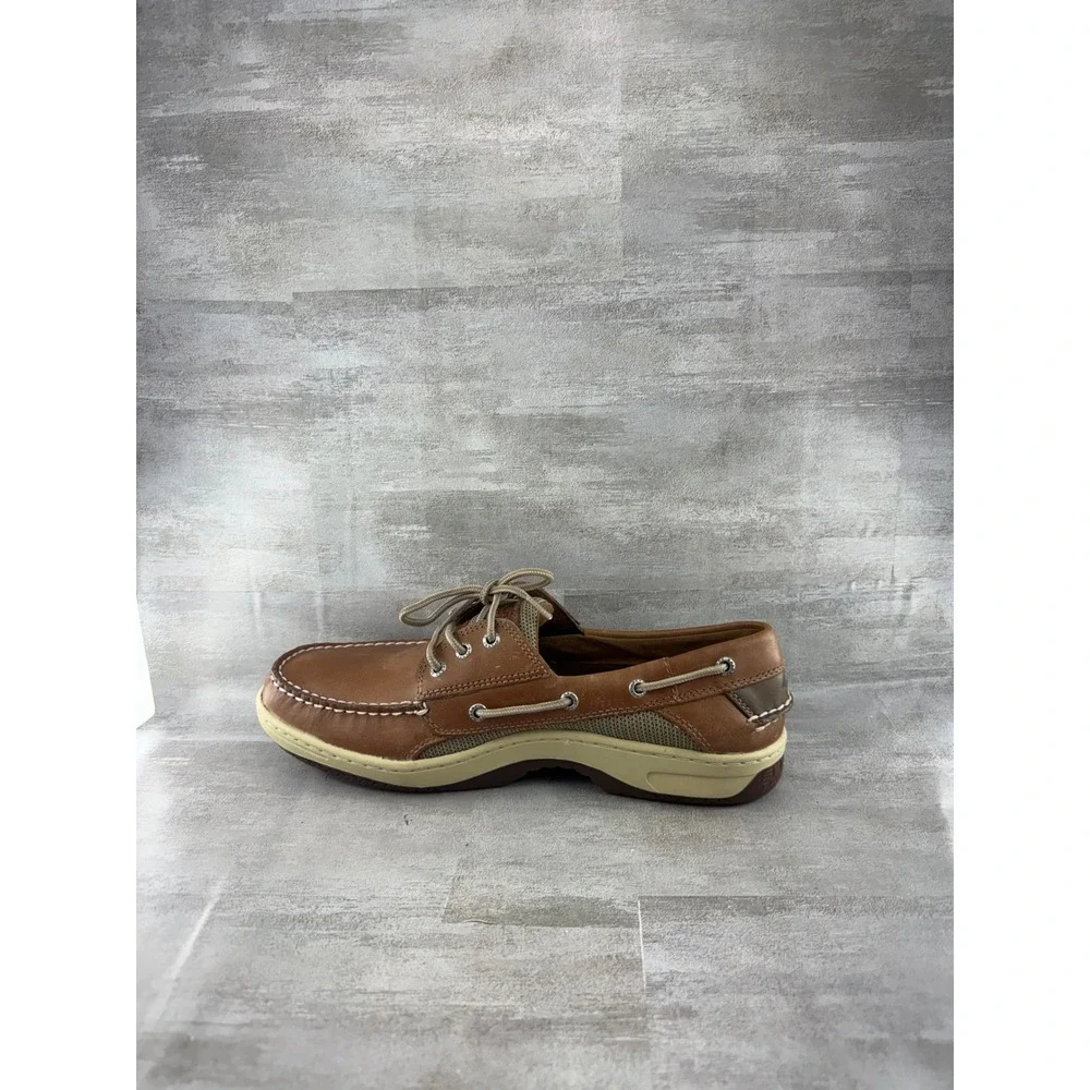 Sperry Top-Sider Men Billfish 3-Eye Boat Shoes Tan Brown Leather 0799320 Sz 12
